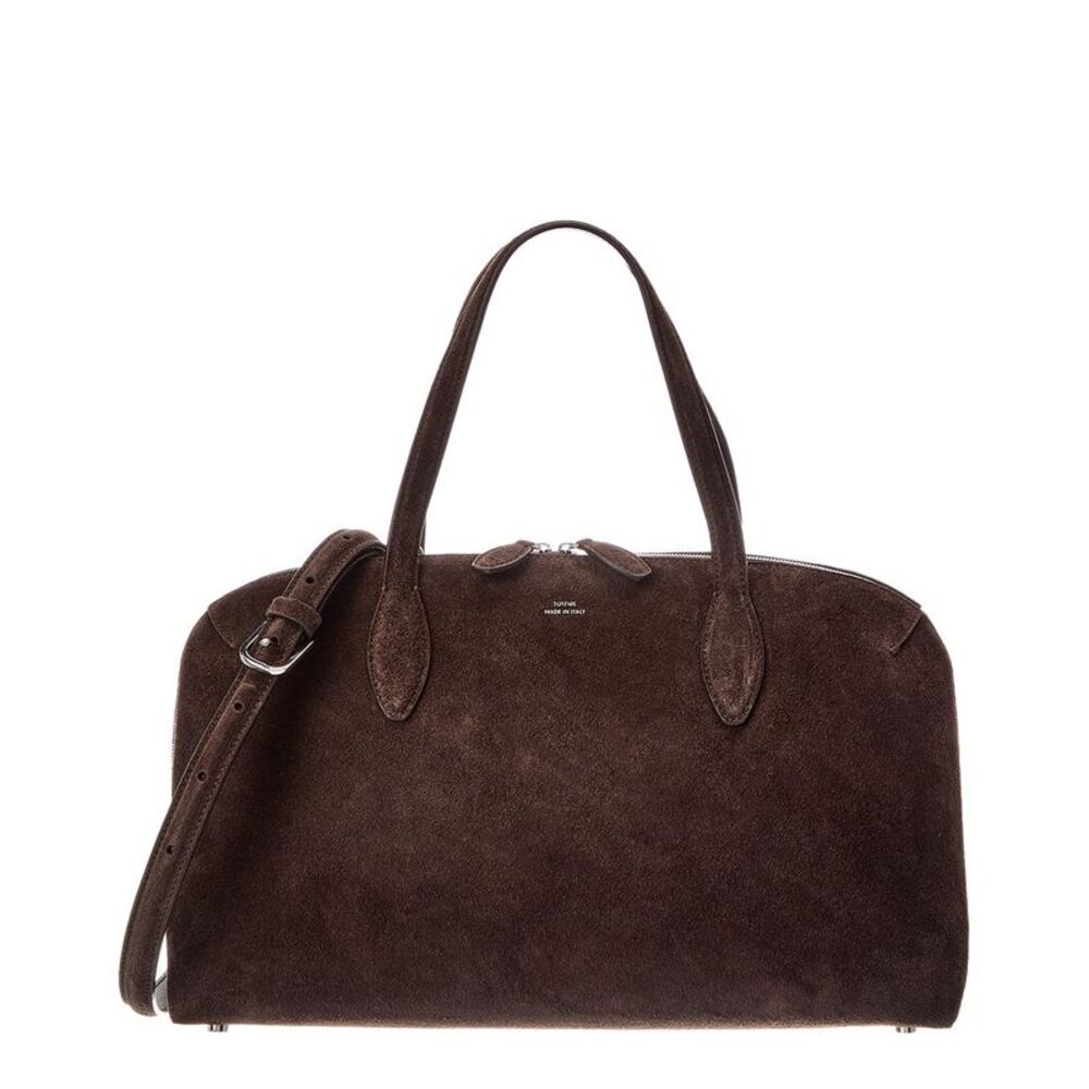Toteme Medium Suede Shoulder Bag, Brown